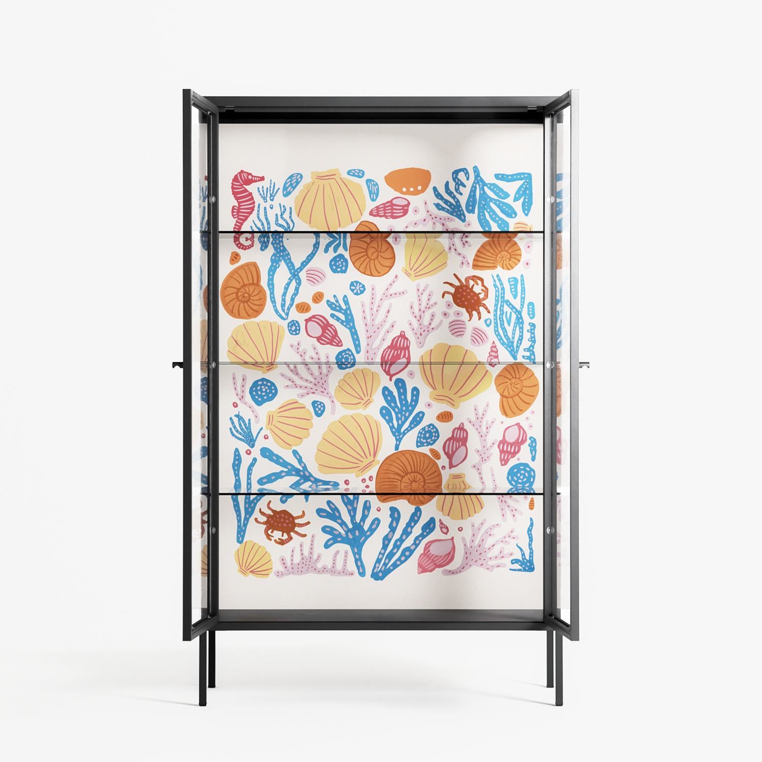 Sea Critters - Cabinet - Katie O’Shea - Antracite - Clear glass
