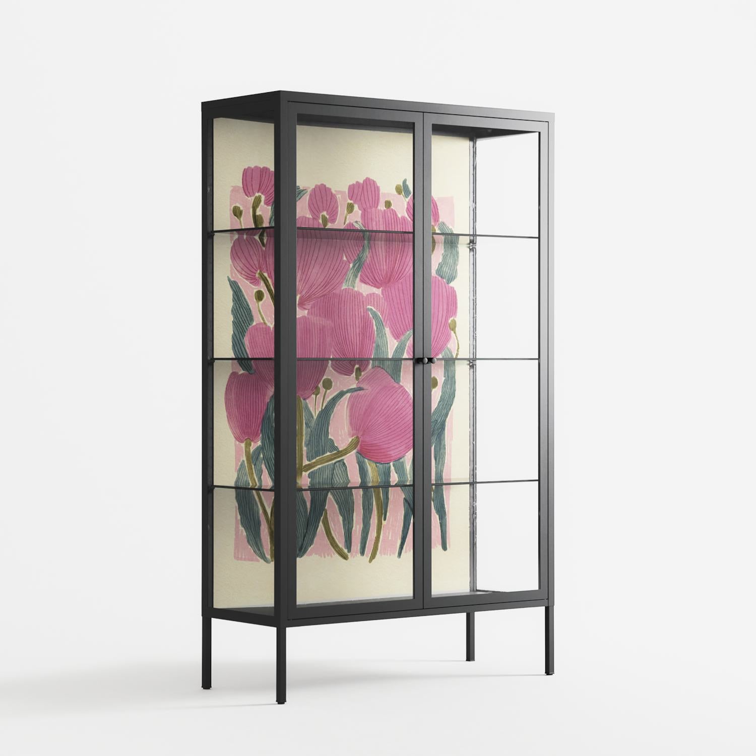 Tulips - Cabinet - Katie O’Shea - Antracite - Clear glass