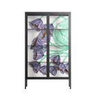 Tulips Purple - Cabinet - Katie O’Shea - Antracite - Clear glass