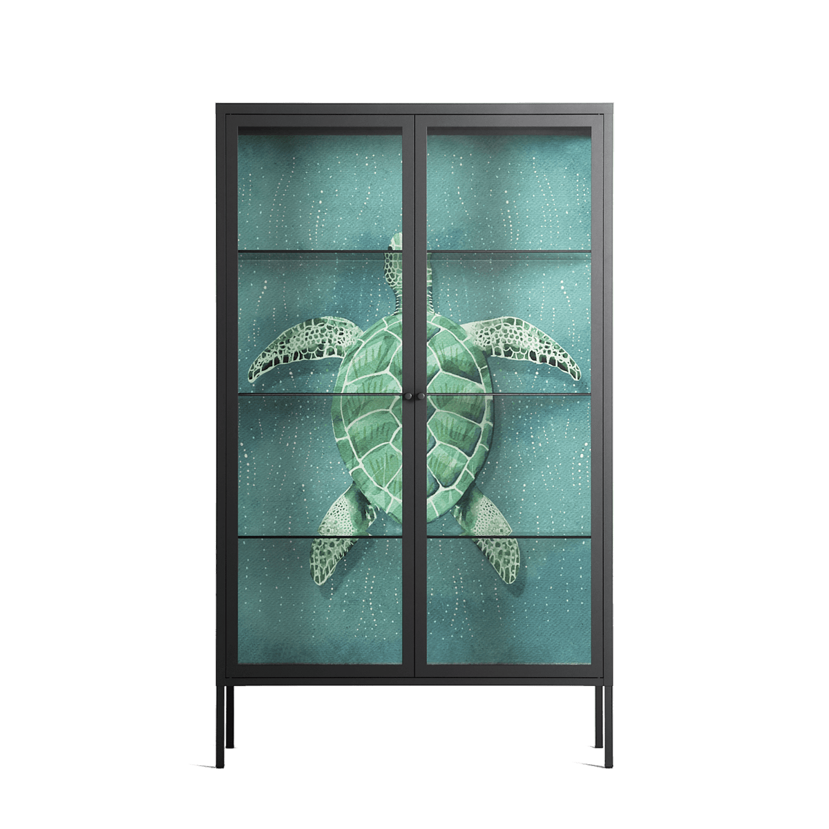 Turtle Without Kelp - Cabinet - Katie O’Shea - Antracite - Clear glass