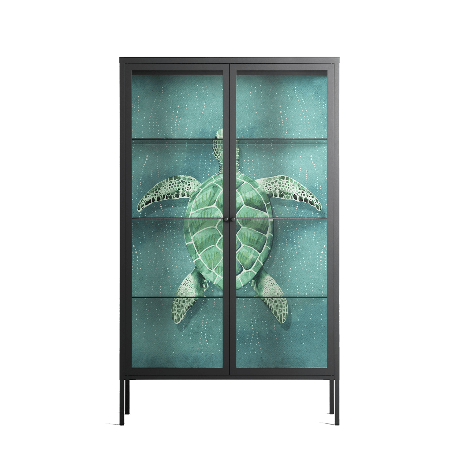 Turtle Without Kelp - Cabinet - Katie O’Shea - Antracite - Clear glass