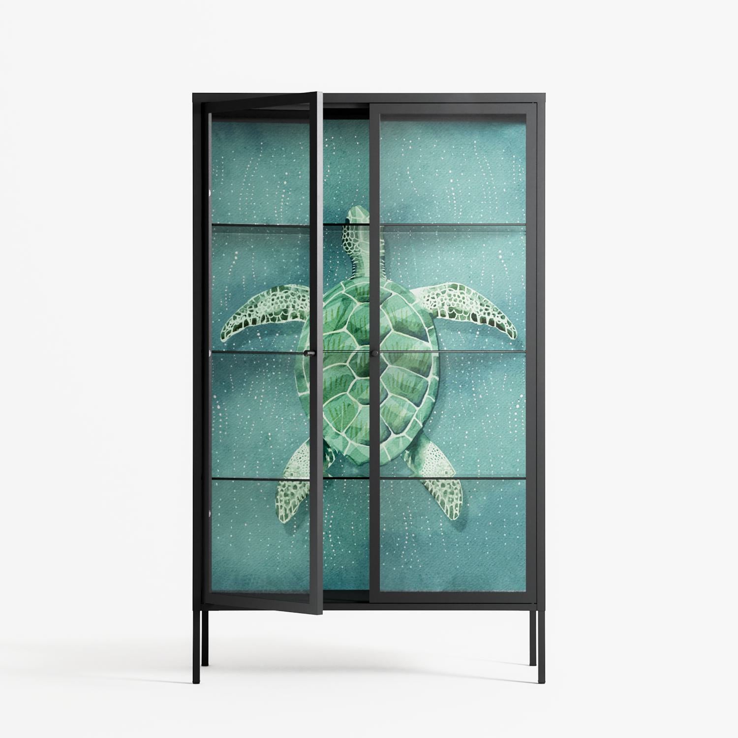 Turtle Without Kelp - Cabinet - Katie O’Shea - Antracite - Clear glass