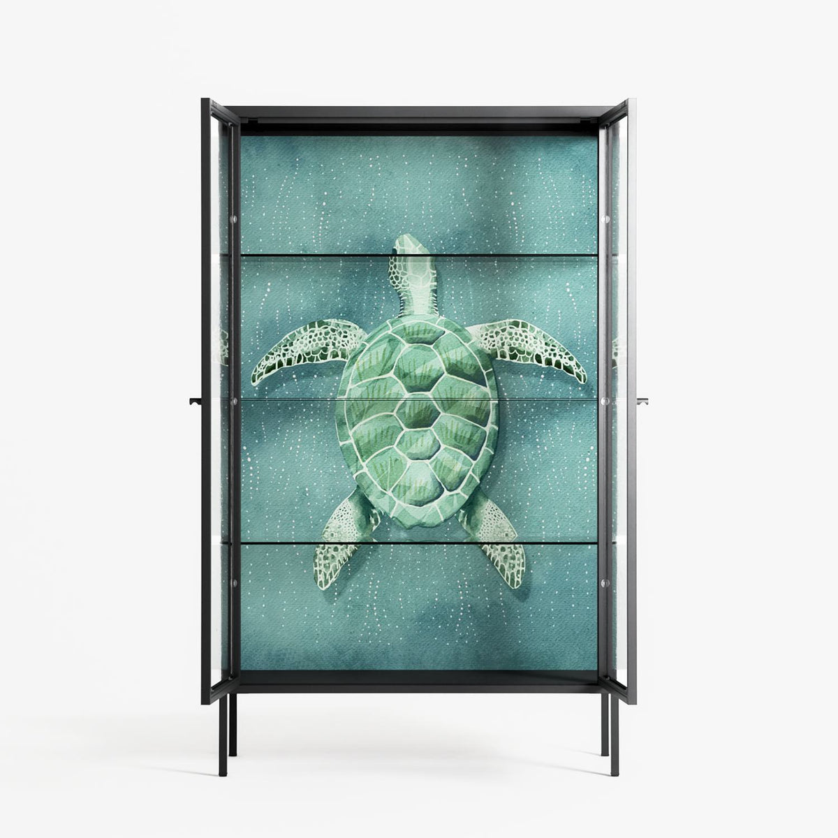 Turtle Without Kelp - Cabinet - Katie O’Shea - Antracite - Clear glass