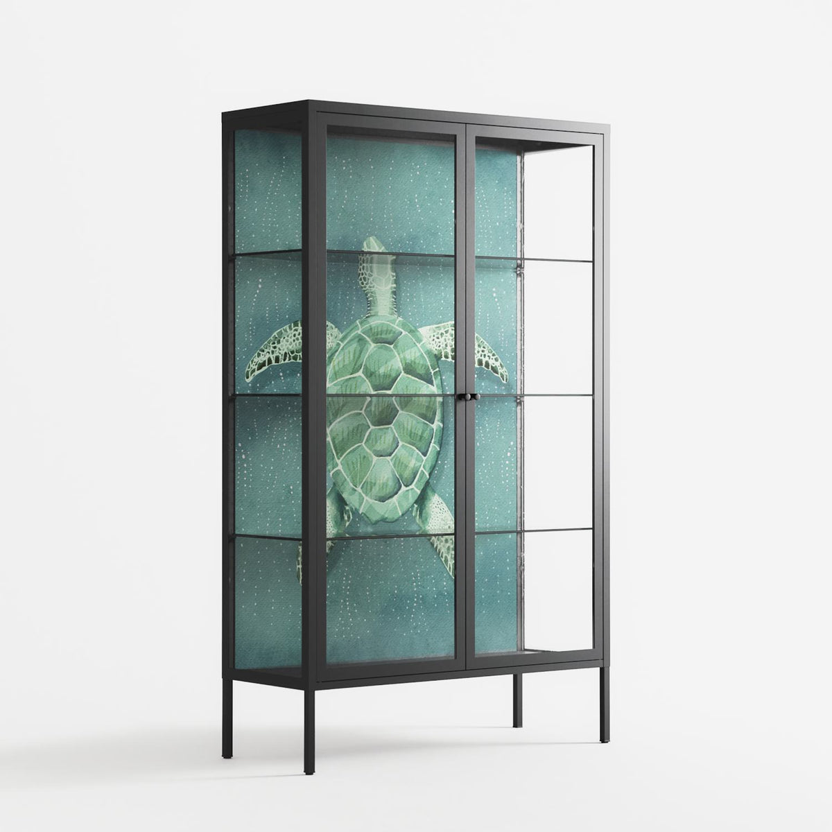 Turtle Without Kelp - Cabinet - Katie O’Shea - Antracite - Clear glass