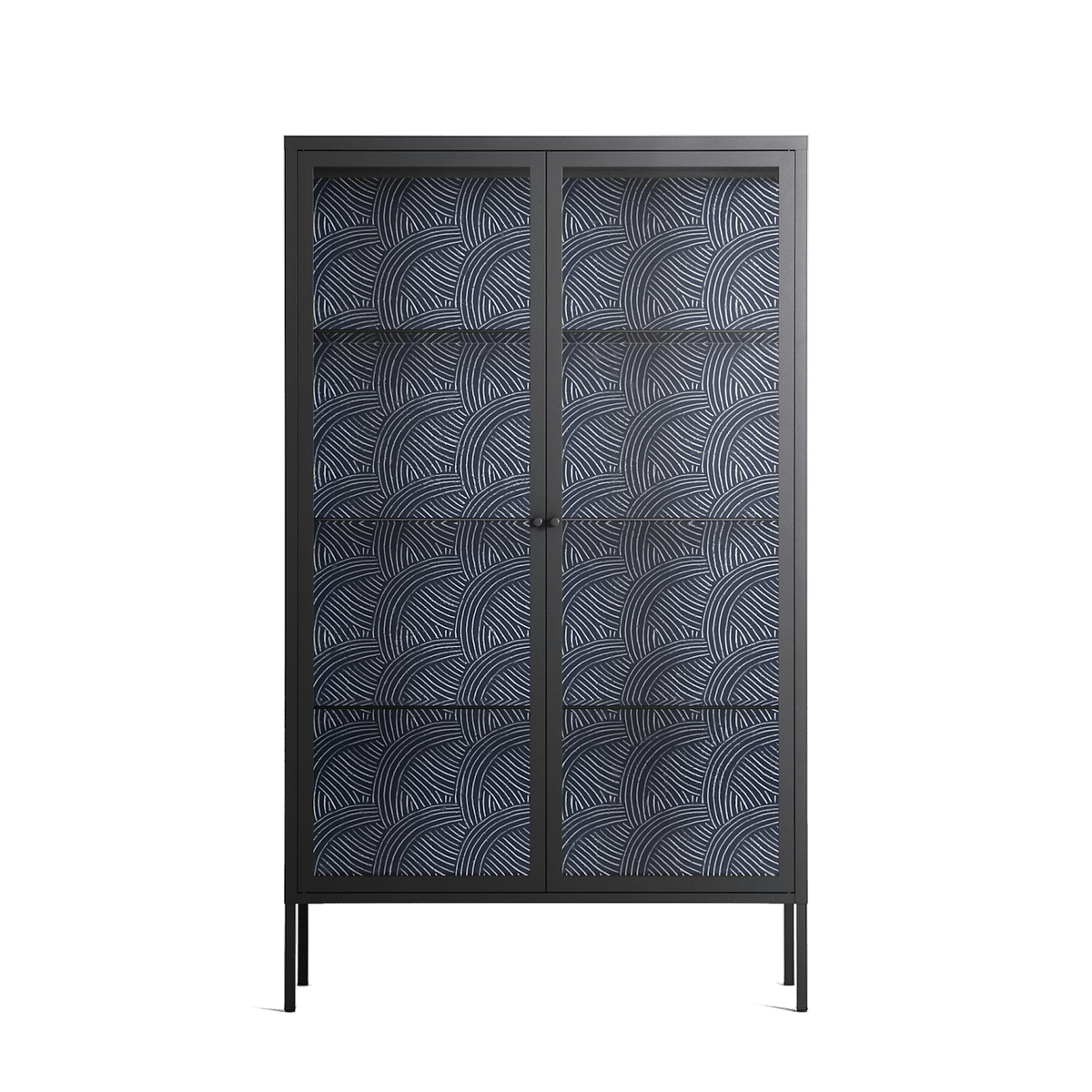 Basket Weave - Cabinet - Katie O’Shea - Antracite - Clear glass