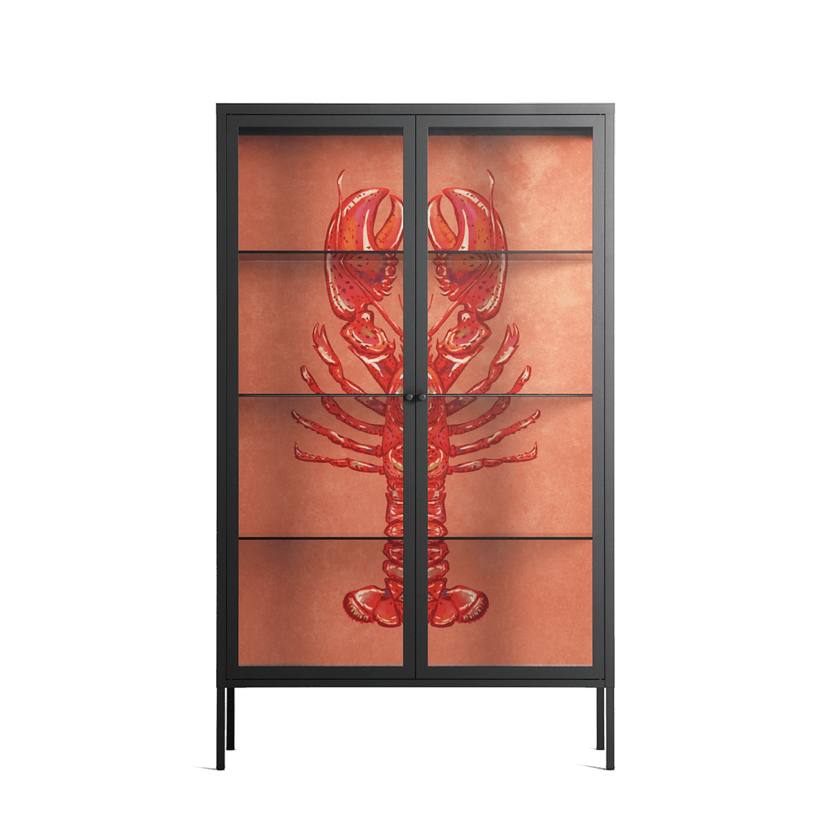 Lobster - Cabinet - Raissa Oltmanns - Antracite - Clear glass