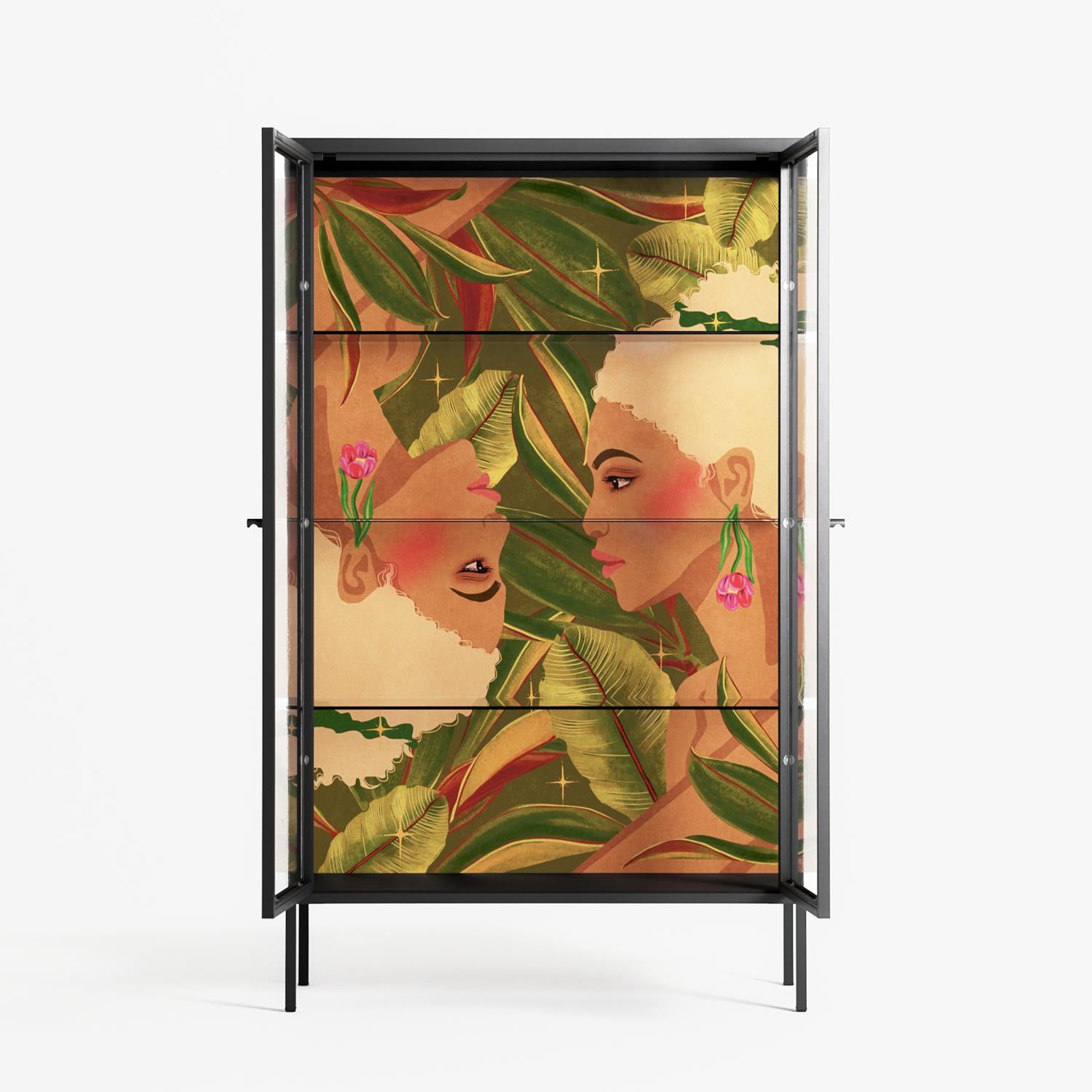 Twins - Cabinet - Raissa Oltmanns - Antracite - Clear glass