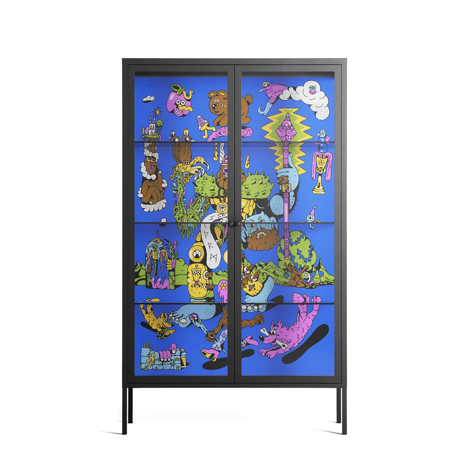 Odin - Cabinet - Cezar Berje - Antracite - Clear glass