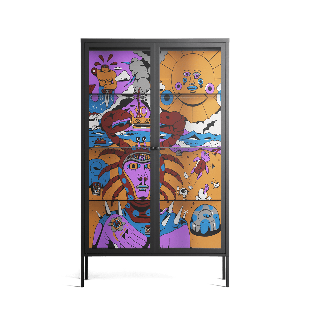 Solar Cancer - Cabinet - Cezar Berje - Antracite - Clear glass