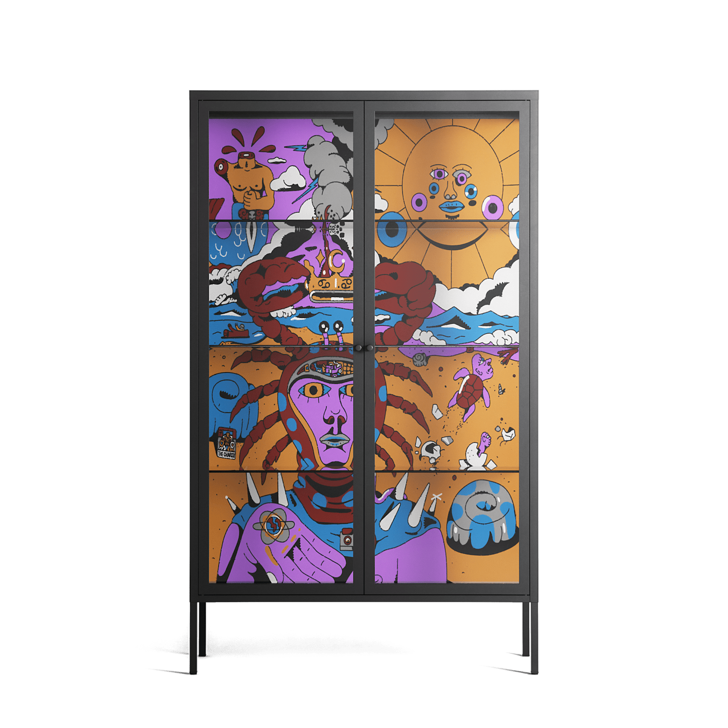 Solar Cancer - Cabinet - Cezar Berje - Antracite - Clear glass