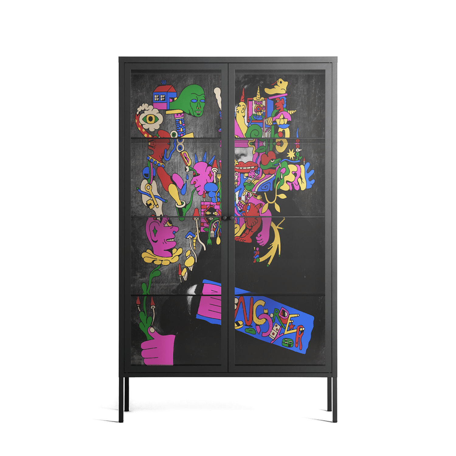 Gentleman - Cabinet - Cezar Berje - Antracite - Clear glass