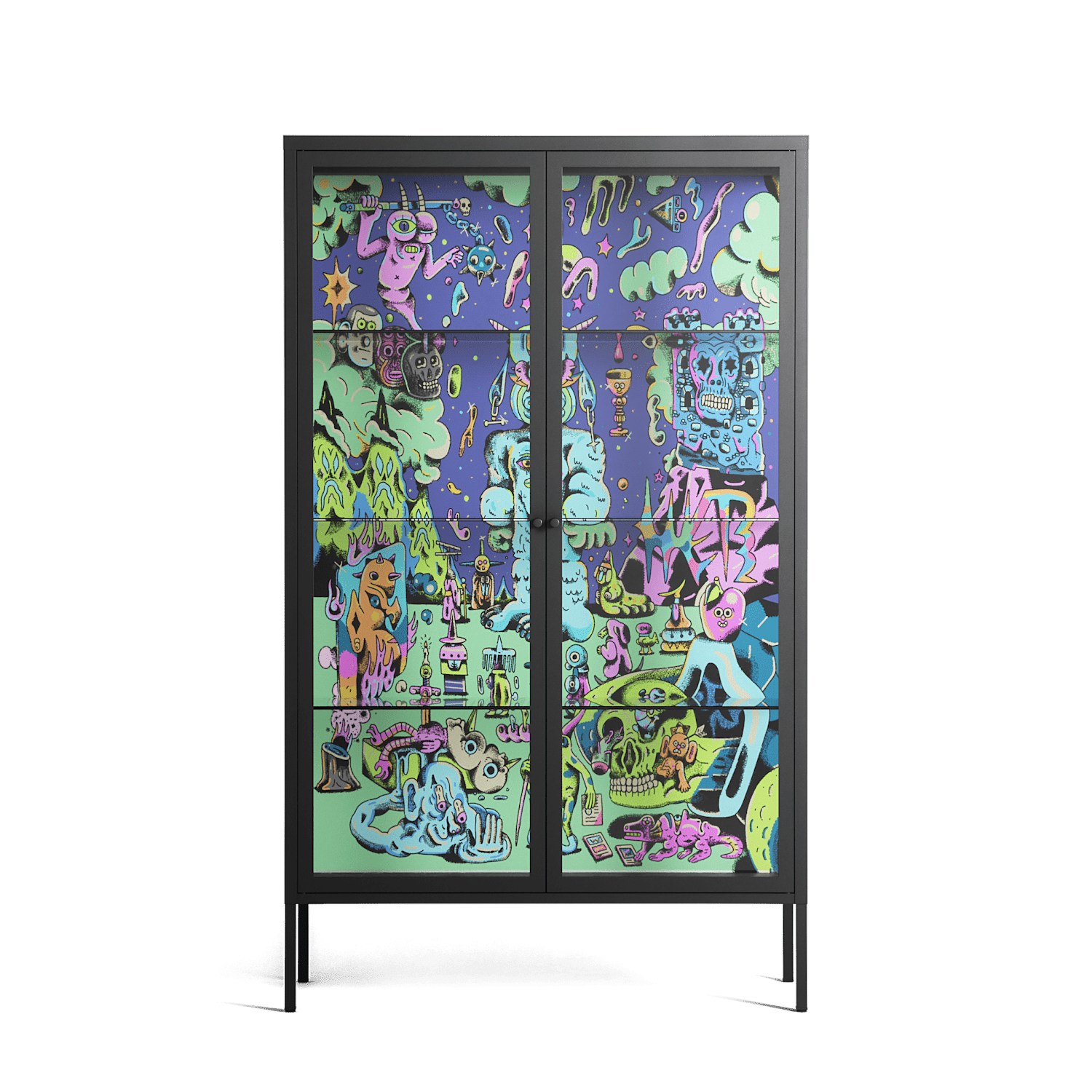 Transmutation - Cabinet - Cezar Berje - Antracite - Clear glass