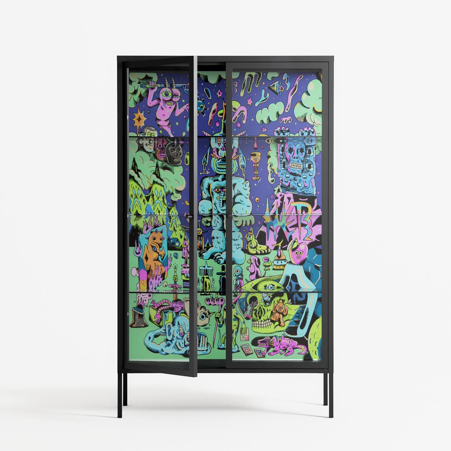 Transmutation - Cabinet - Cezar Berje - Antracite - Clear glass