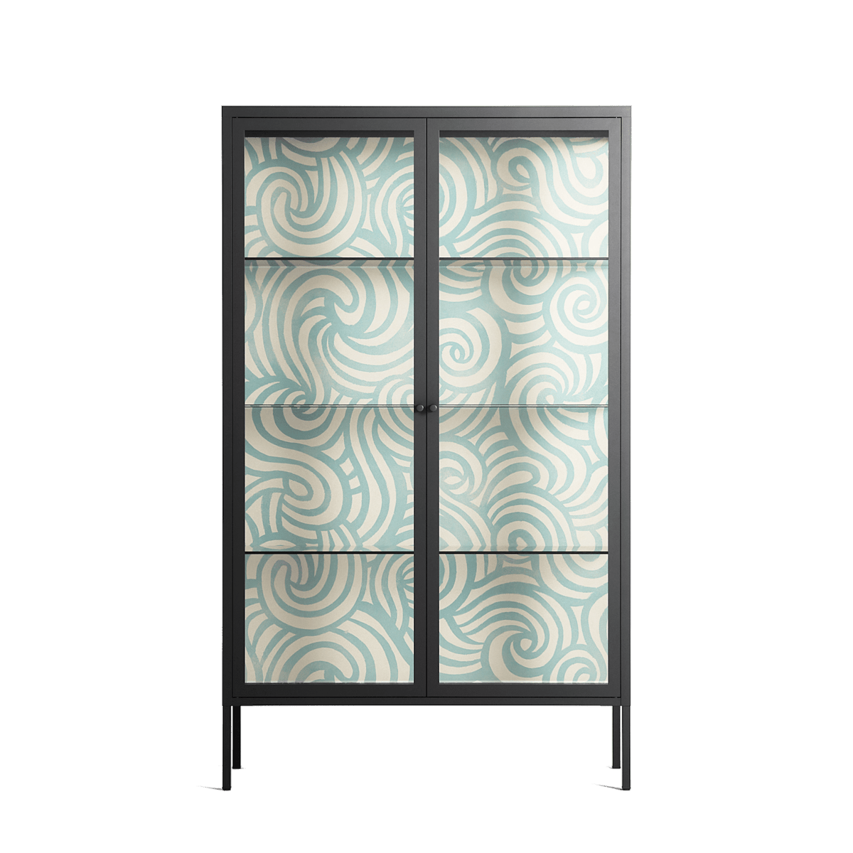 Epic Swirl - Cabinet - Amy Suther - Antracite - Clear glass