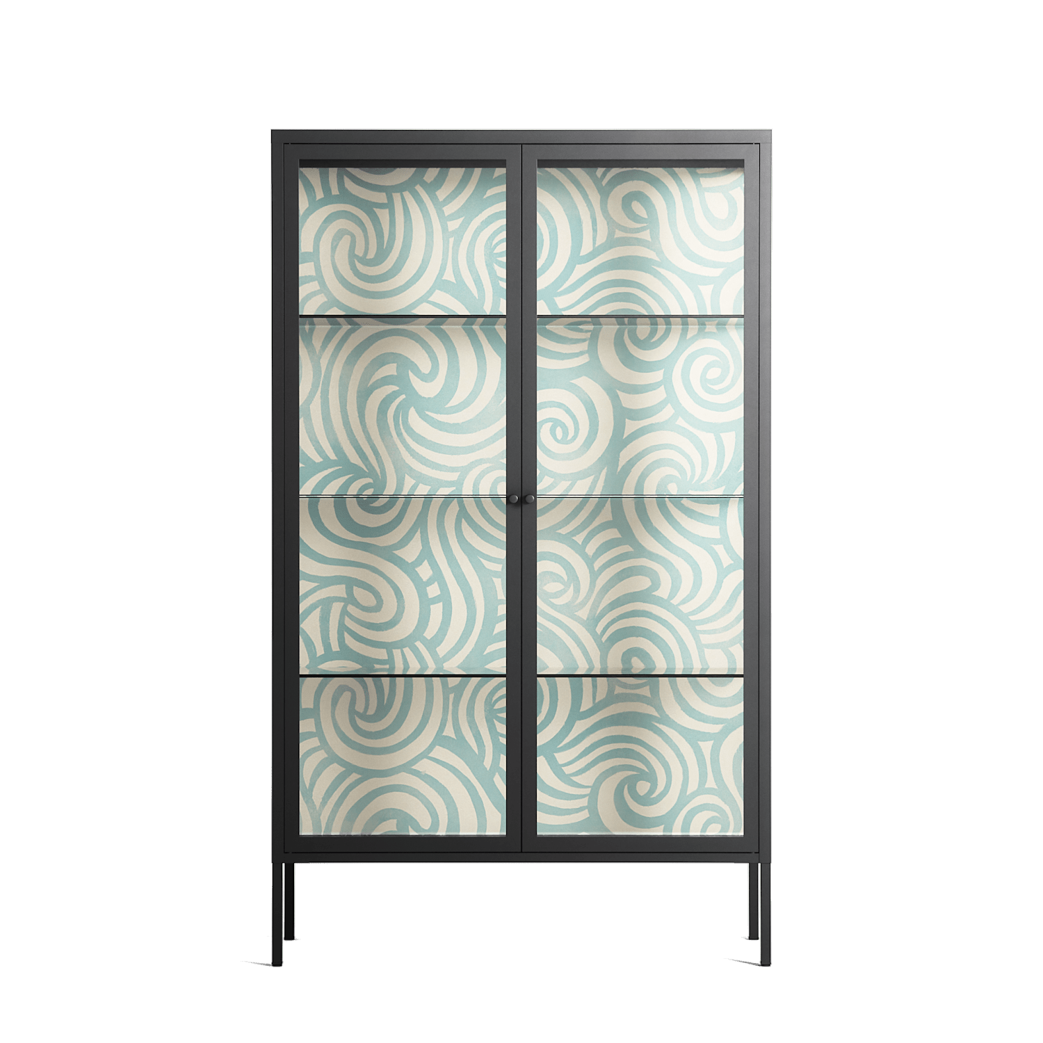 Epic Swirl - Cabinet - Amy Suther - Antracite - Clear glass