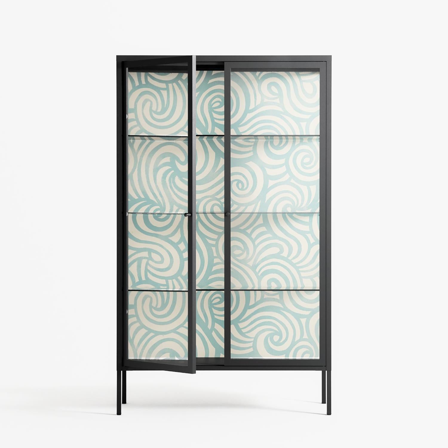 Epic Swirl - Cabinet - Amy Suther - Antracite - Clear glass