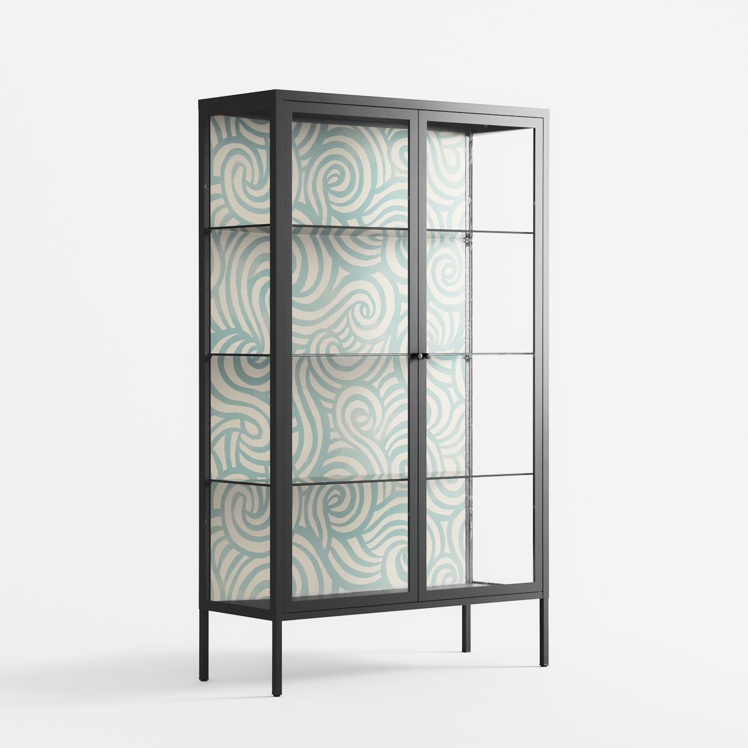 Epic Swirl - Cabinet - Amy Suther - Antracite - Clear glass