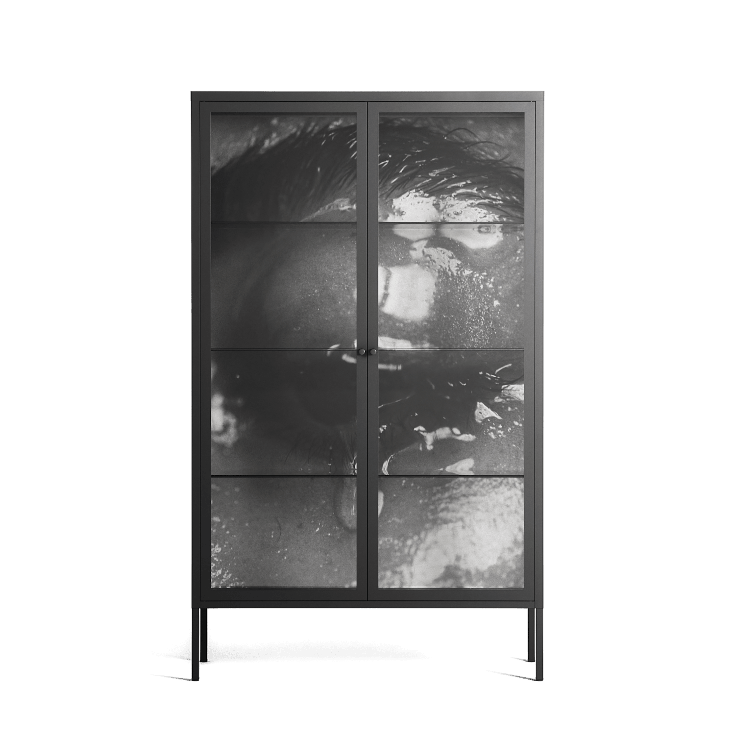 Gel - Cabinet - Nadia Ryder - Antracite - Clear glass