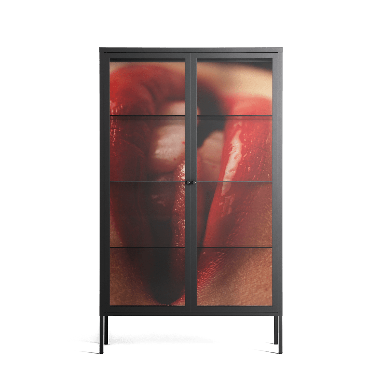 Red 2 - Cabinet - Nadia Ryder - Antracite - Clear glass