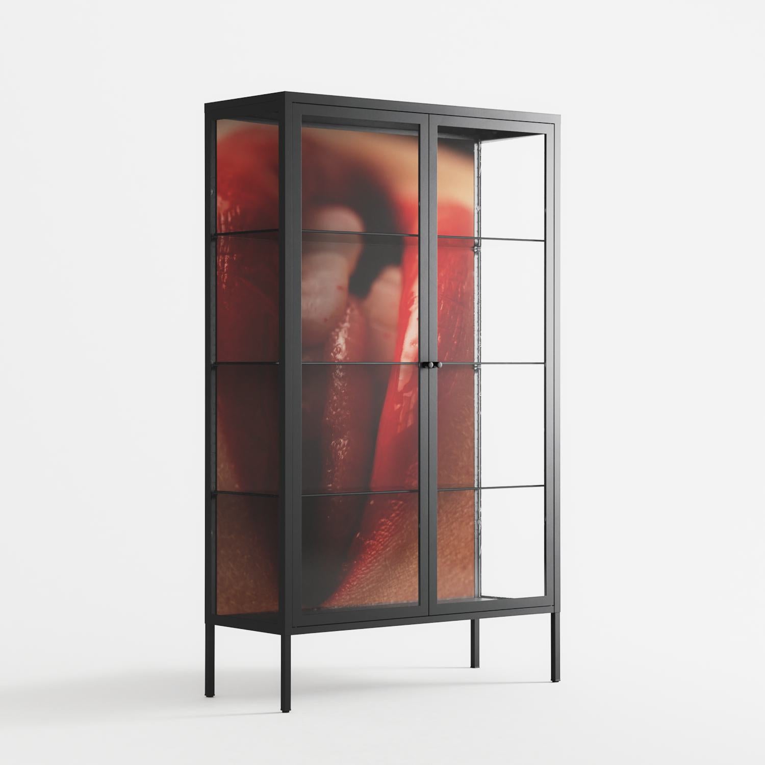 Red 2 - Cabinet - Nadia Ryder - Antracite - Clear glass
