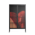 Red 3 - Cabinet - Nadia Ryder - Antracite - Clear glass