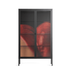 Red 3 - Cabinet - Nadia Ryder - Antracite - Clear glass