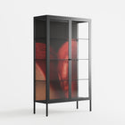 Red 3 - Cabinet - Nadia Ryder - Antracite - Clear glass
