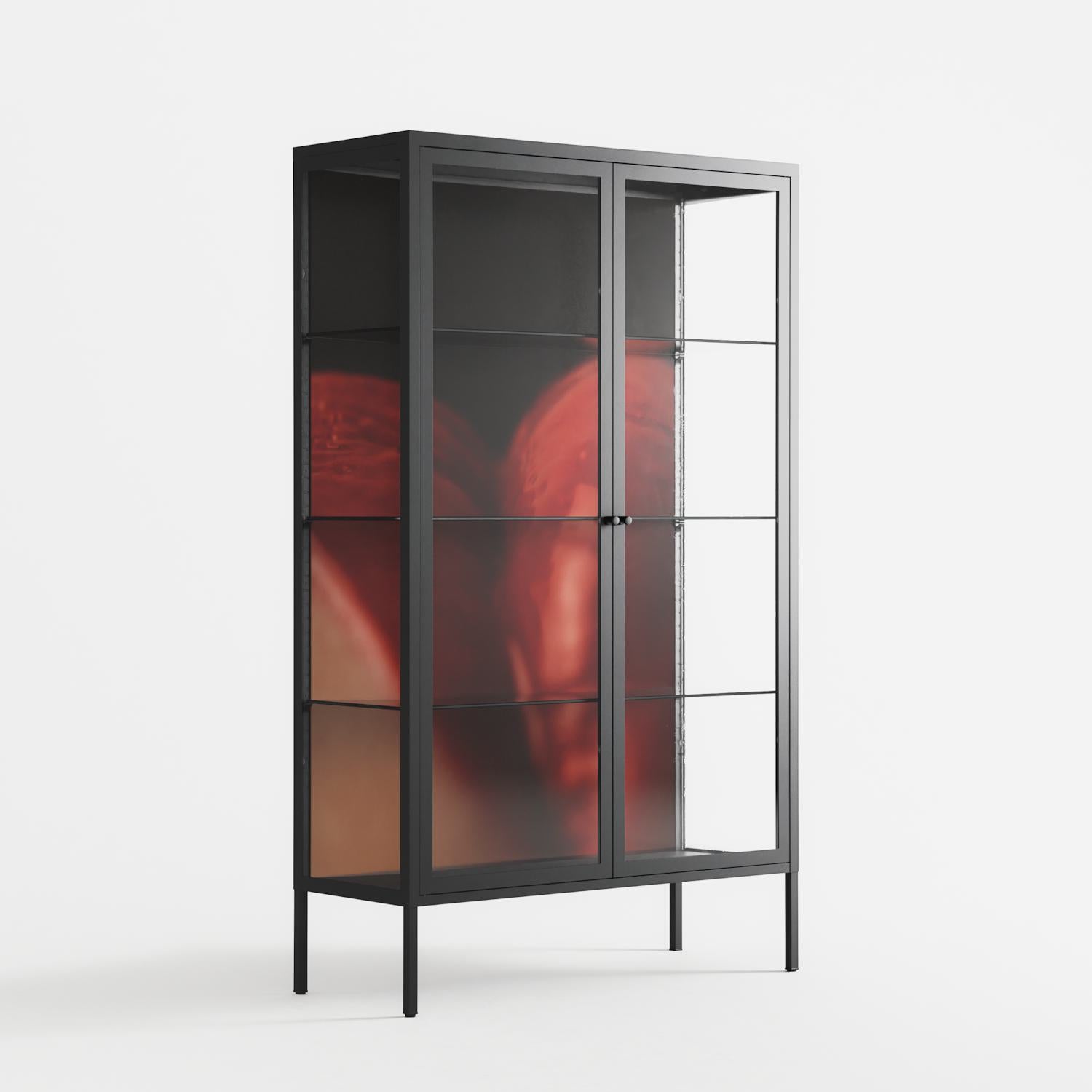 Red 3 - Cabinet - Nadia Ryder - Antracite - Clear glass