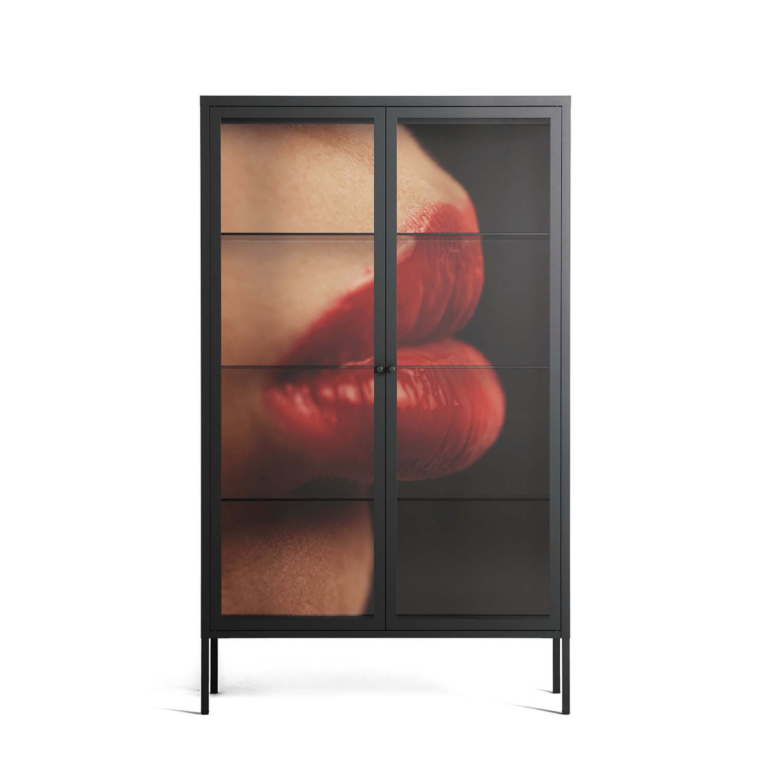 Red 4 - Cabinet - Nadia Ryder - Antracite - Clear glass