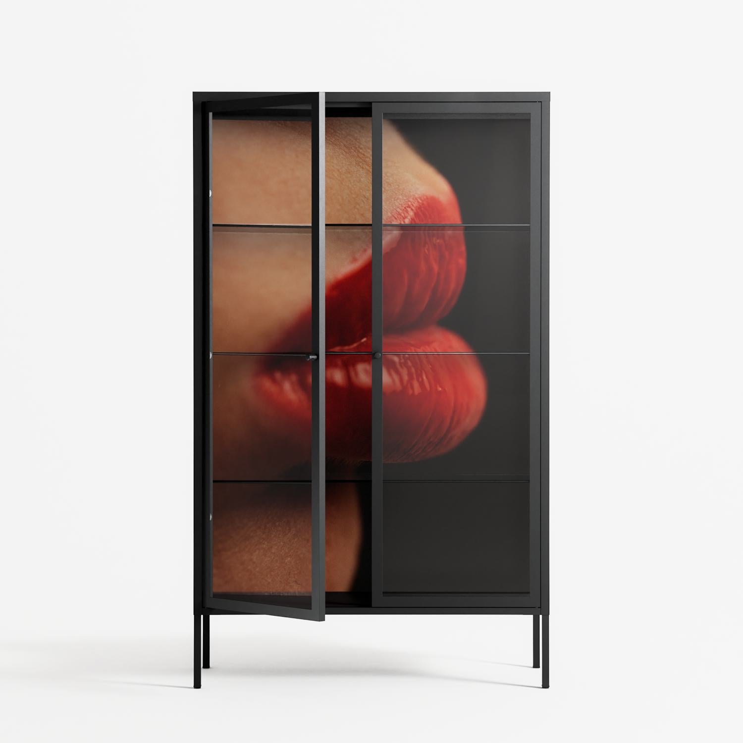 Red 4 - Cabinet - Nadia Ryder - Antracite - Clear glass