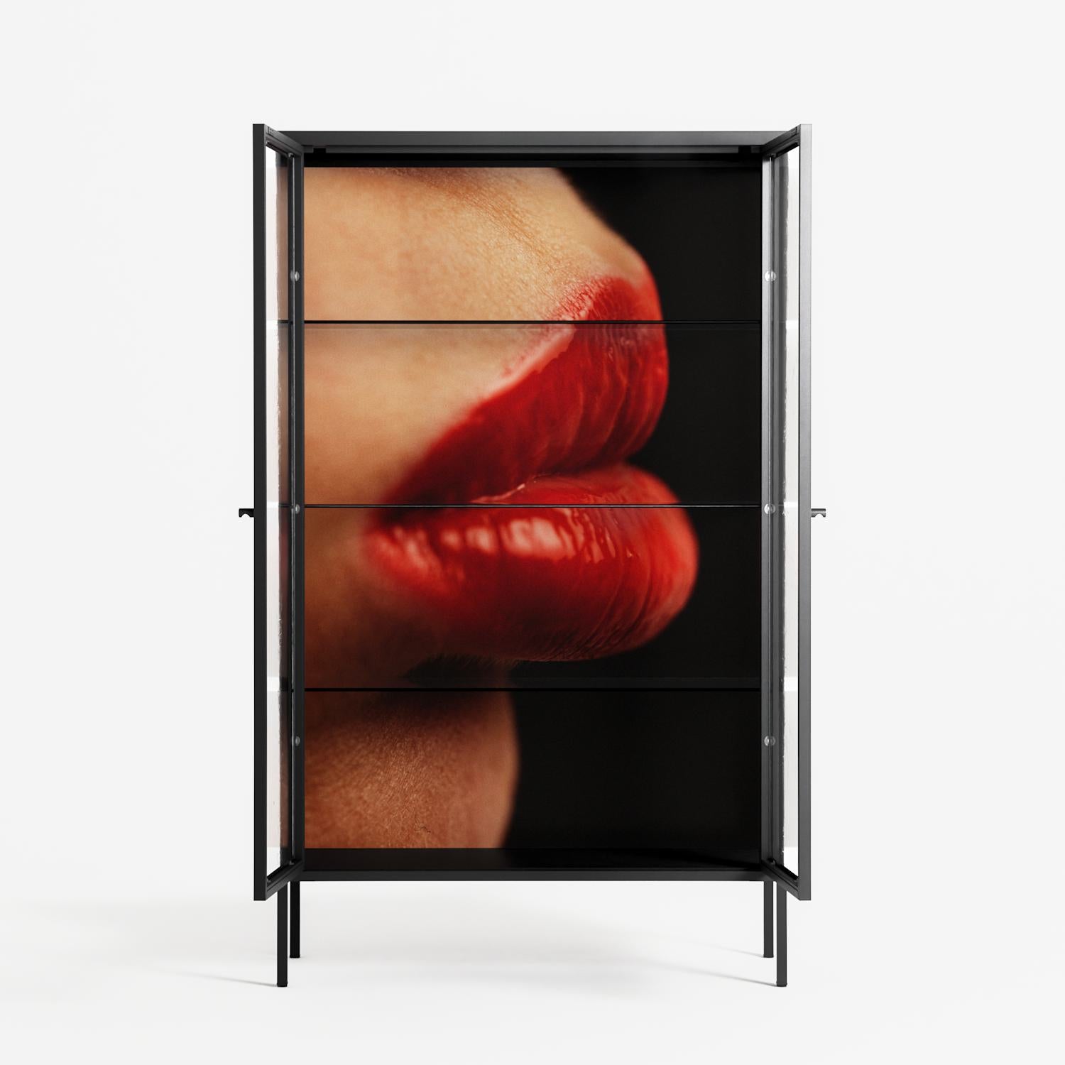 Red 4 - Cabinet - Nadia Ryder - Antracite - Clear glass