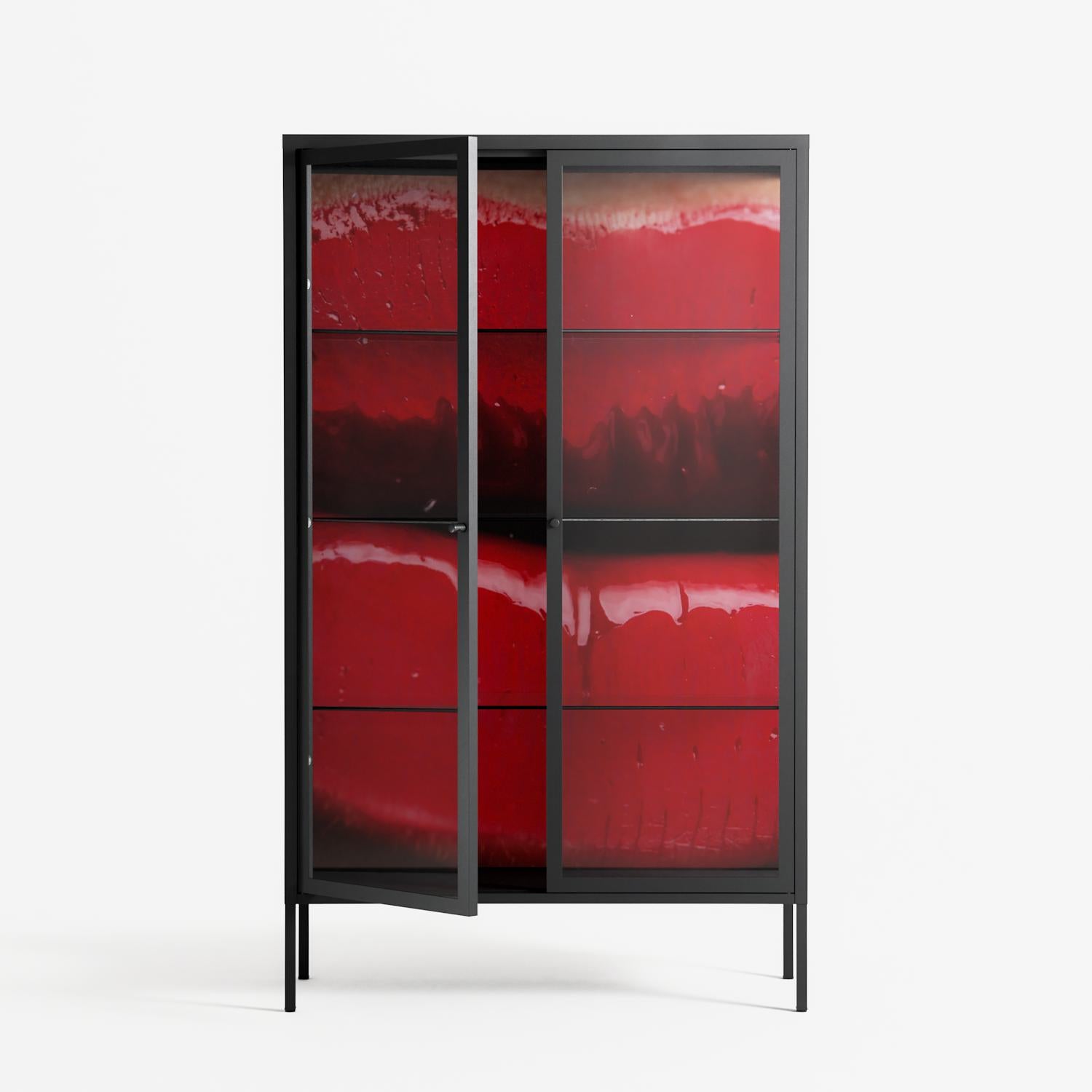 Squish - Cabinet - Nadia Ryder - Antracite - Clear glass