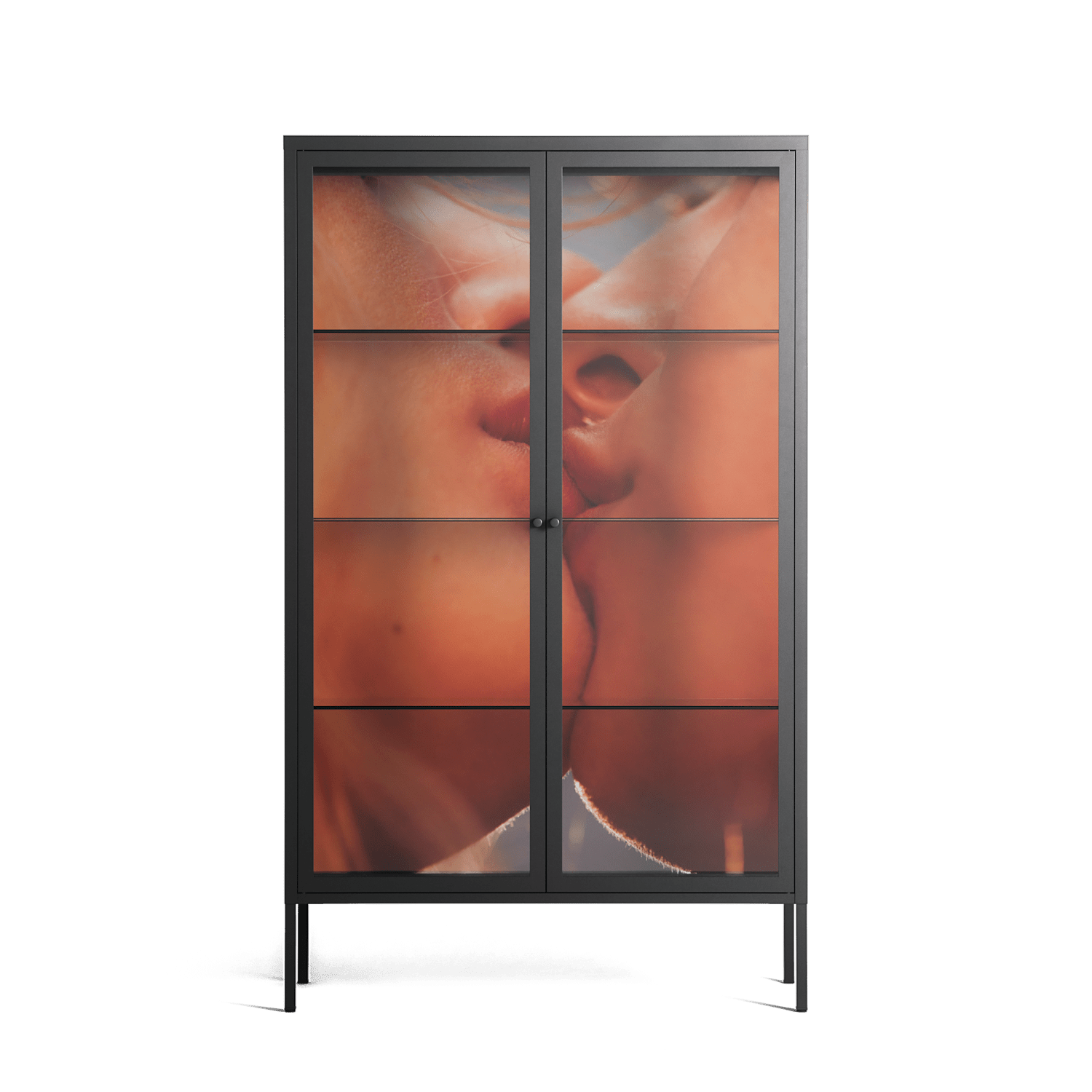 The Art Of Kissing - Cabinet - Nadia Ryder - Antracite - Clear glass