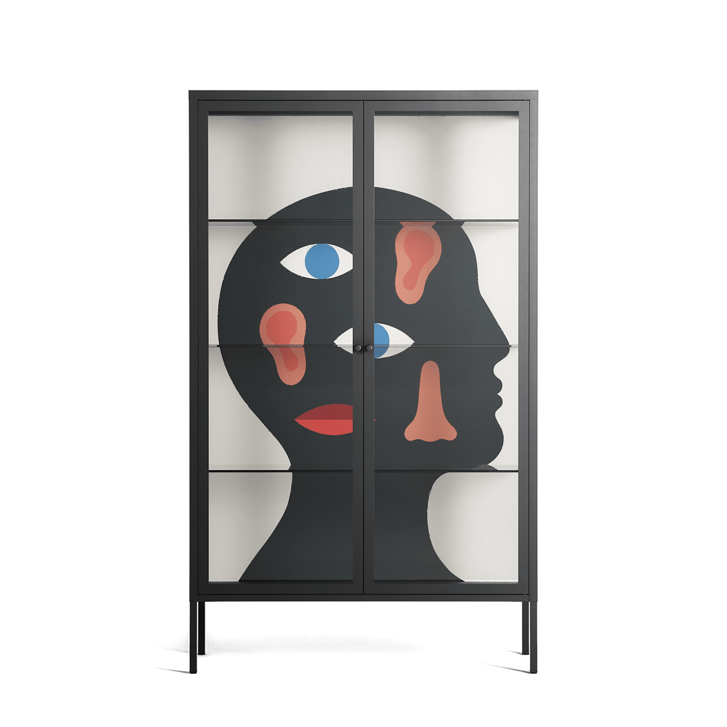 Désordre_Intérieur - Cabinet - David Vanadia - Antracite - Clear glass