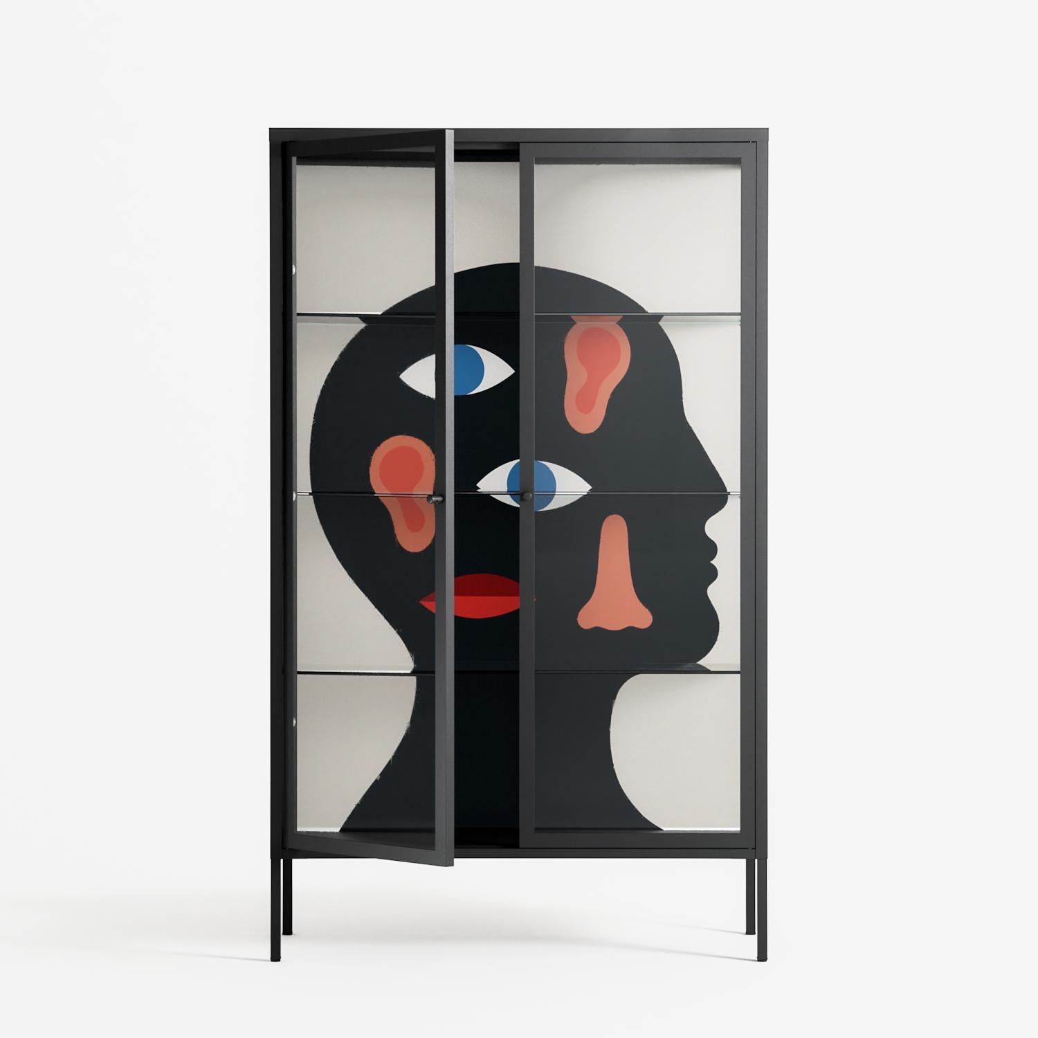 Désordre_Intérieur - Cabinet - David Vanadia - Antracite - Clear glass