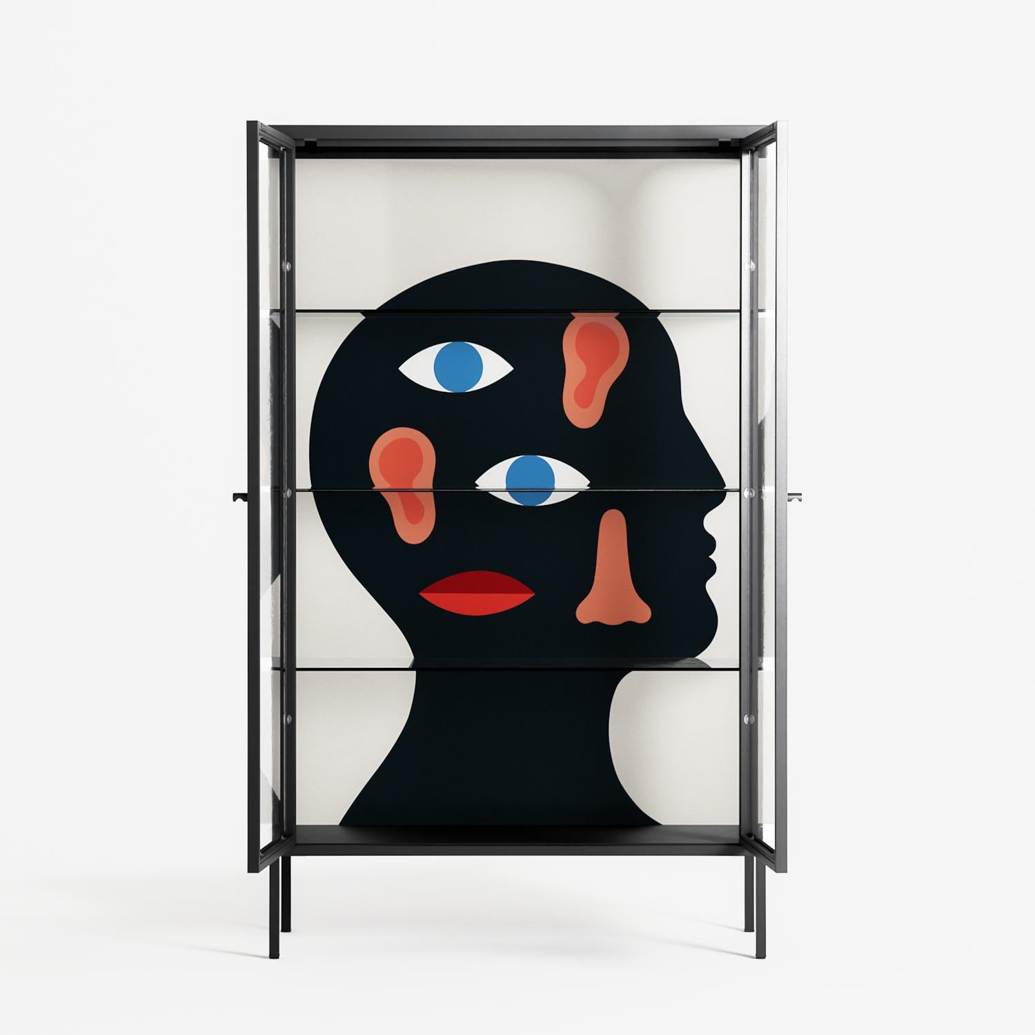 Désordre_Intérieur - Cabinet - David Vanadia - Antracite - Clear glass