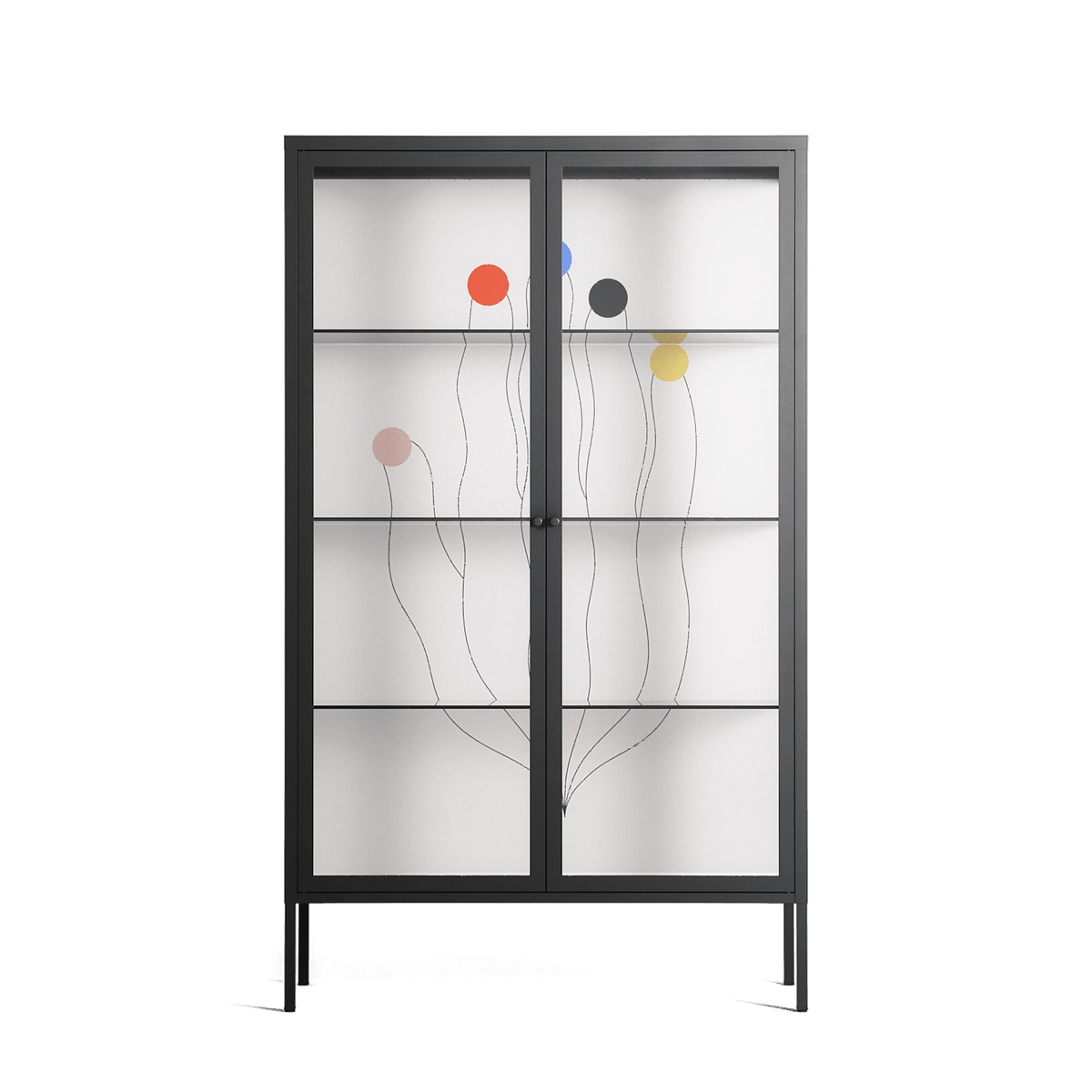 Épanoui - Cabinet - David Vanadia - Antracite - Clear glass
