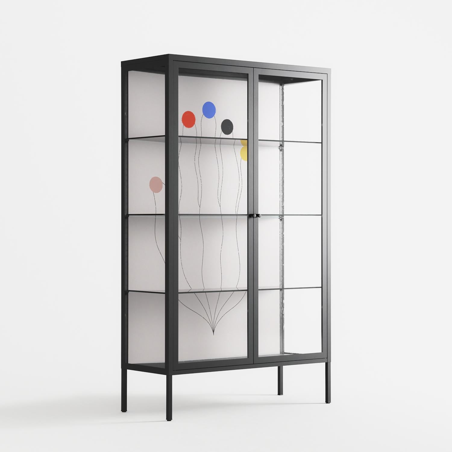 Épanoui - Cabinet - David Vanadia - Antracite - Clear glass
