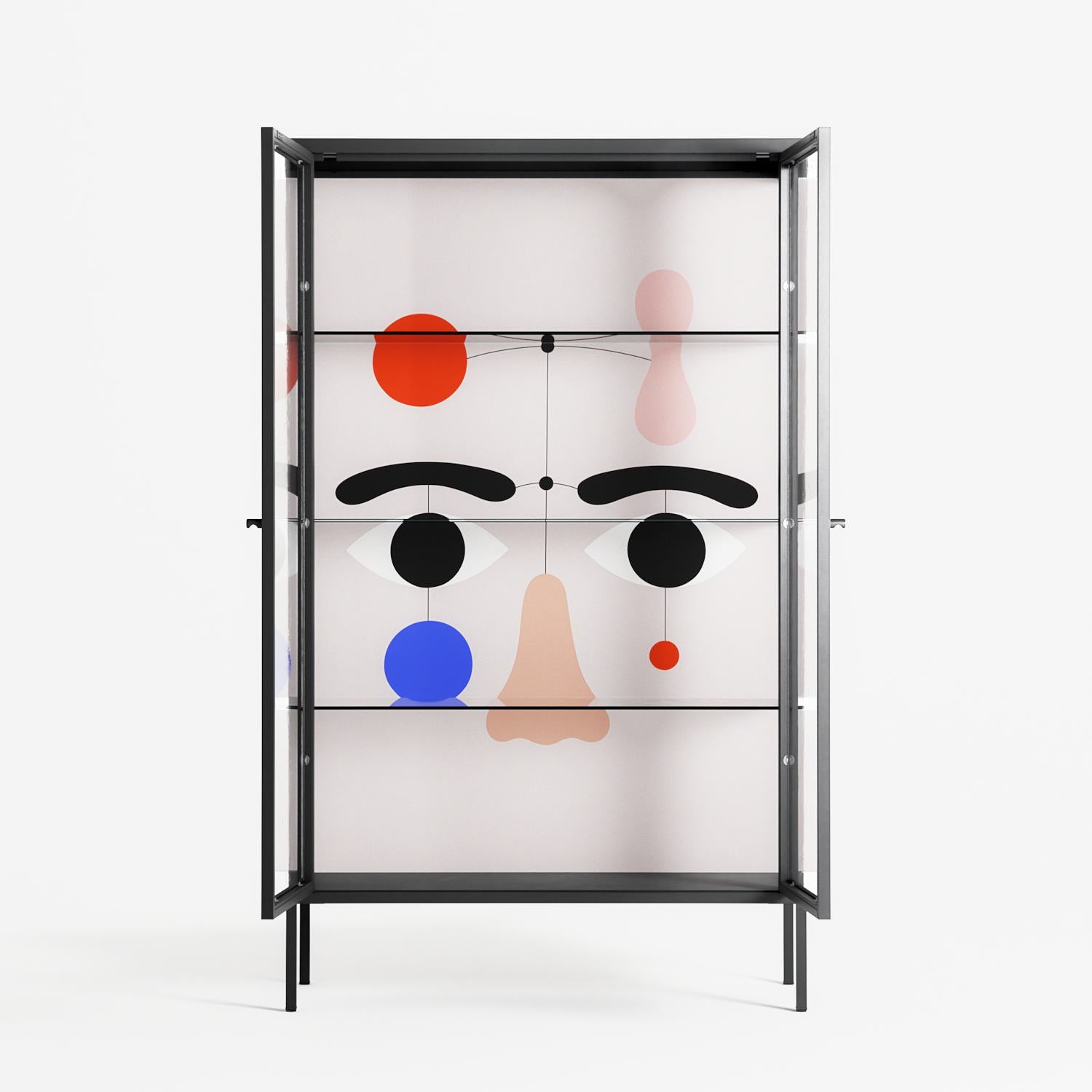 Équilibré - Cabinet - David Vanadia - Antracite - Clear glass