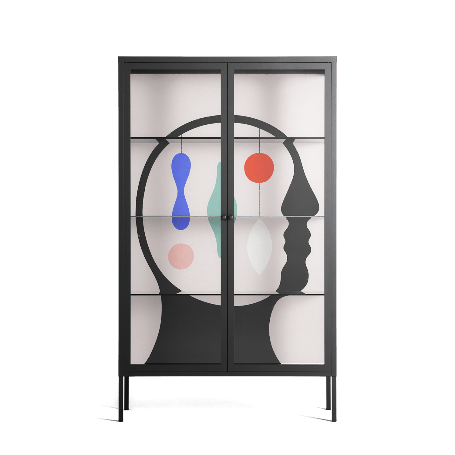 Équilibre_Intérieur - Cabinet - David Vanadia - Antracite - Clear glass