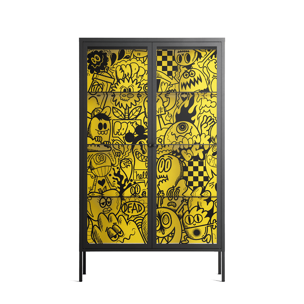 What a Mess - Cabinet - Craig Watkins - Antracite - Clear glass