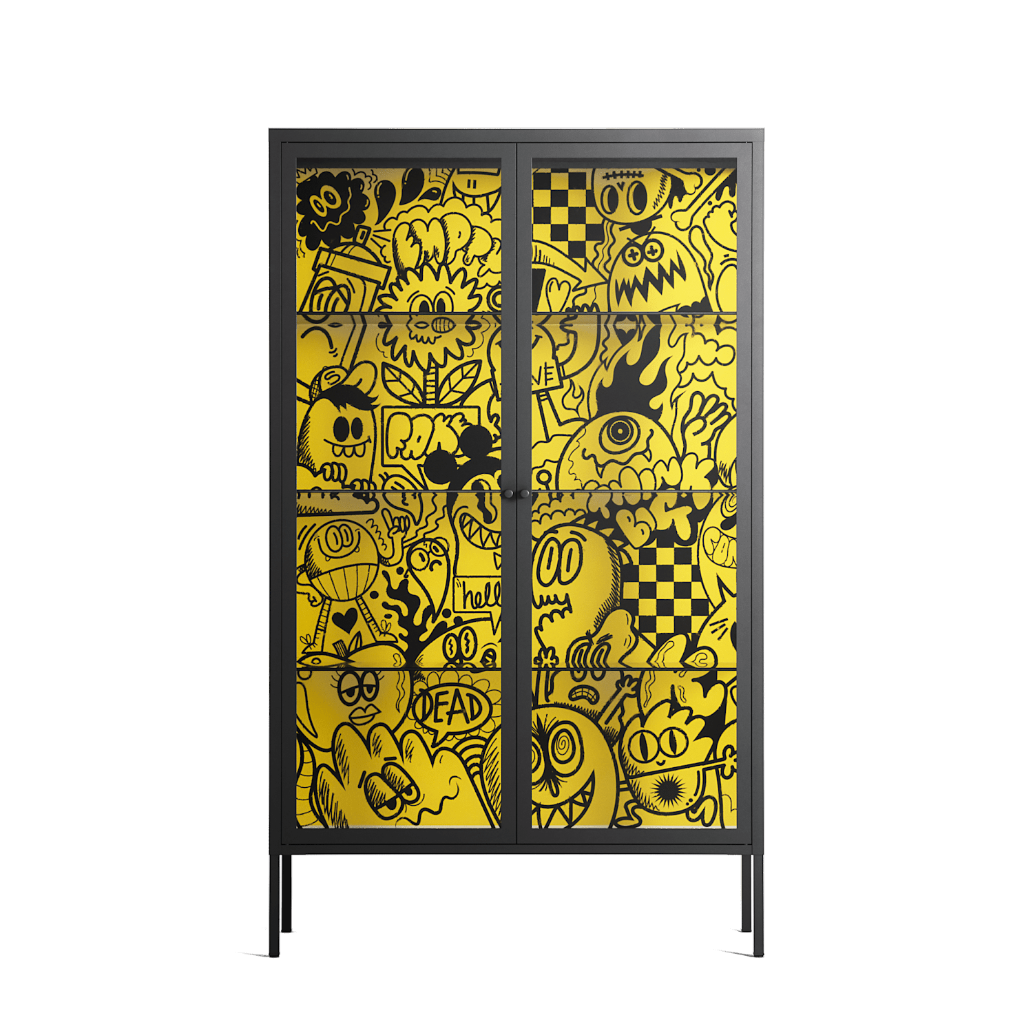 What a Mess - Cabinet - Craig Watkins - Antracite - Clear glass