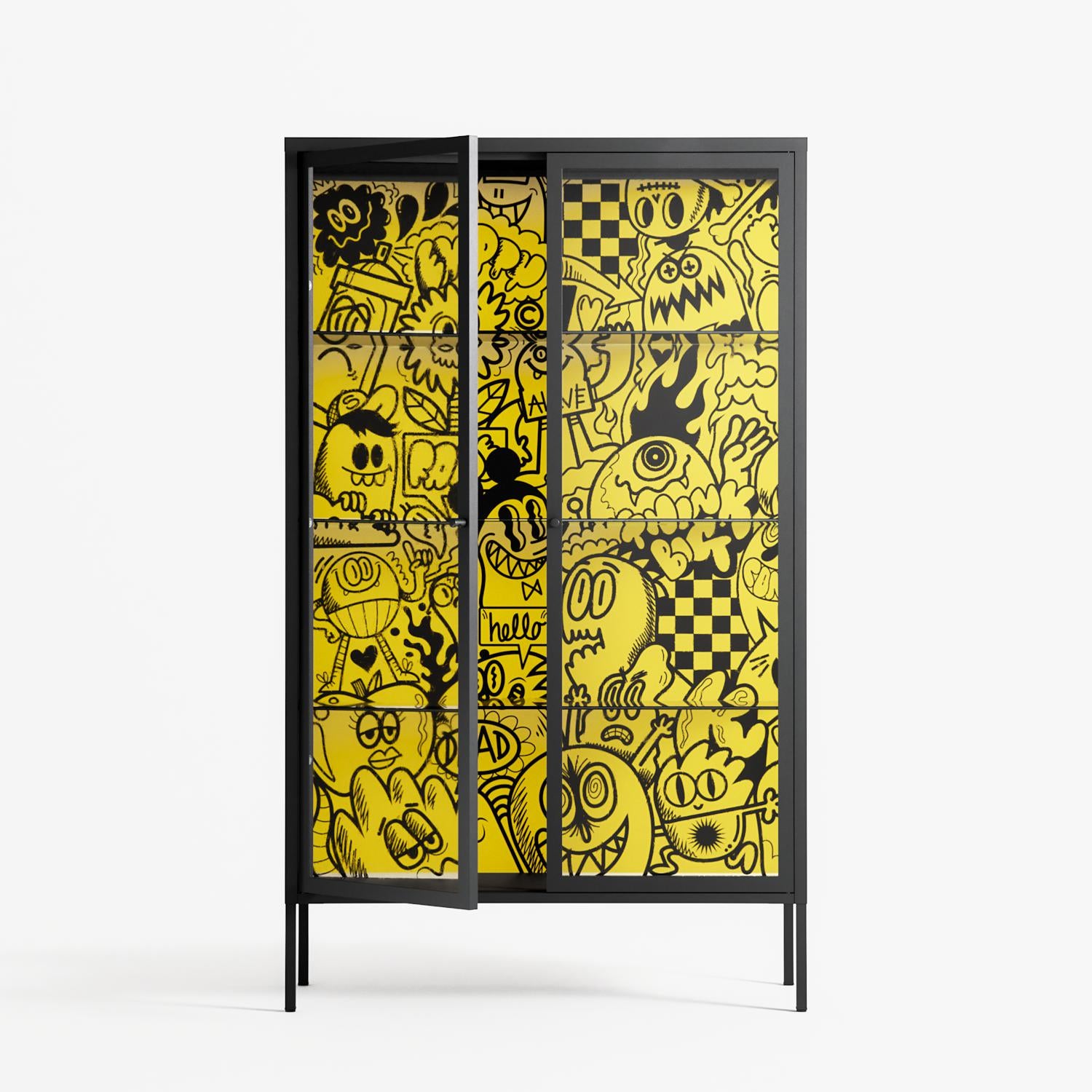 What a Mess - Cabinet - Craig Watkins - Antracite - Clear glass