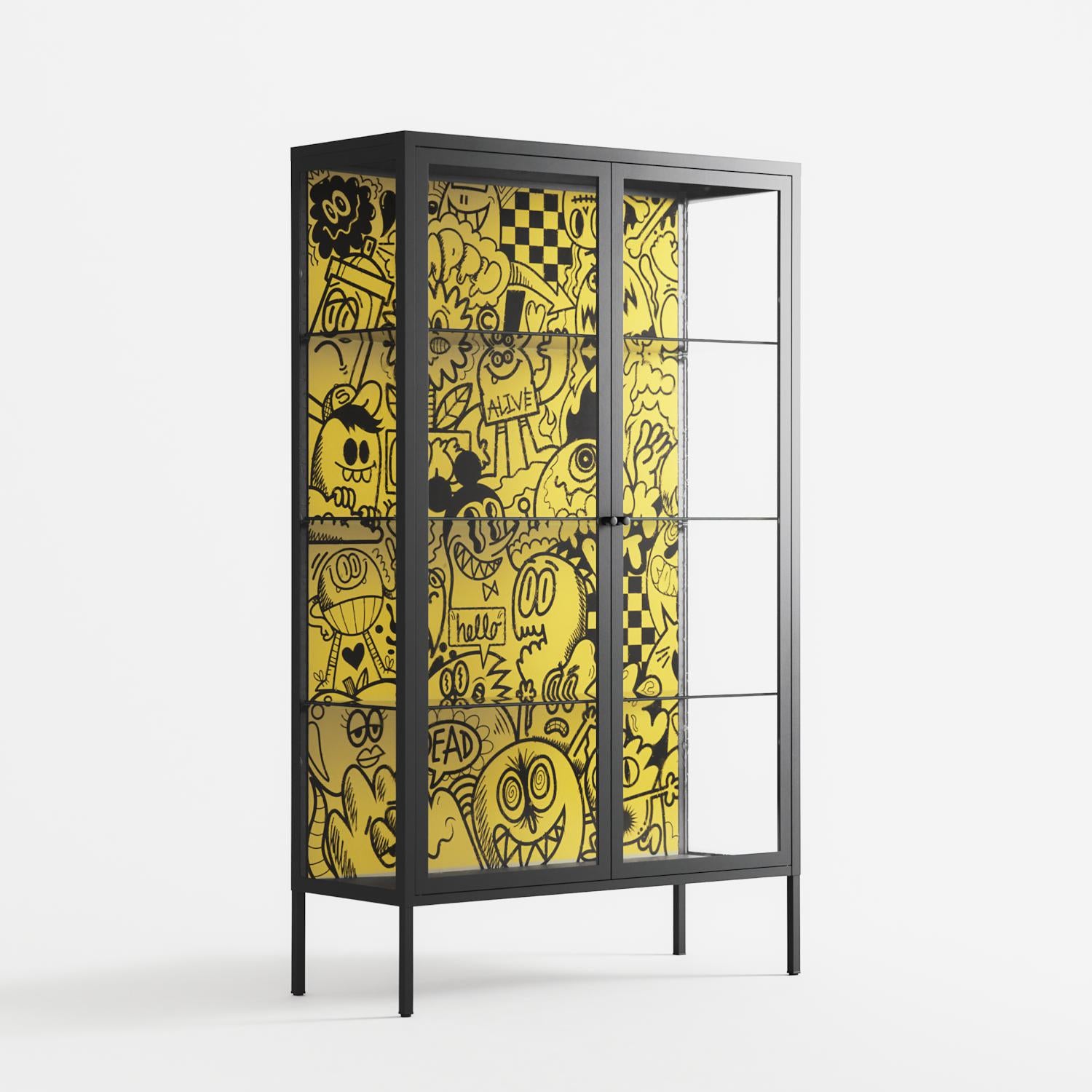 What a Mess - Cabinet - Craig Watkins - Antracite - Clear glass