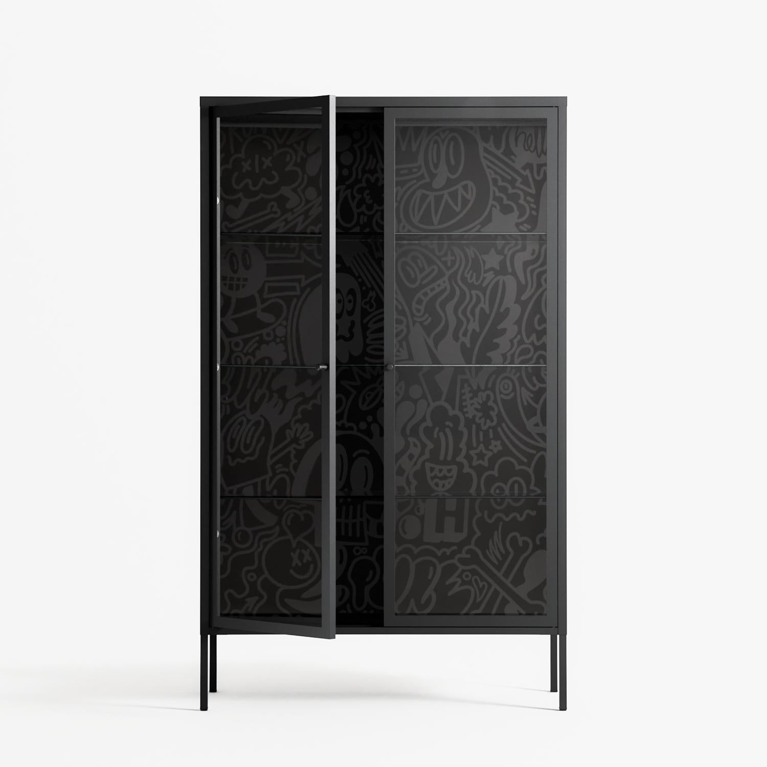 The Single Color - Cabinet - Craig Watkins - Antracite - Clear glass
