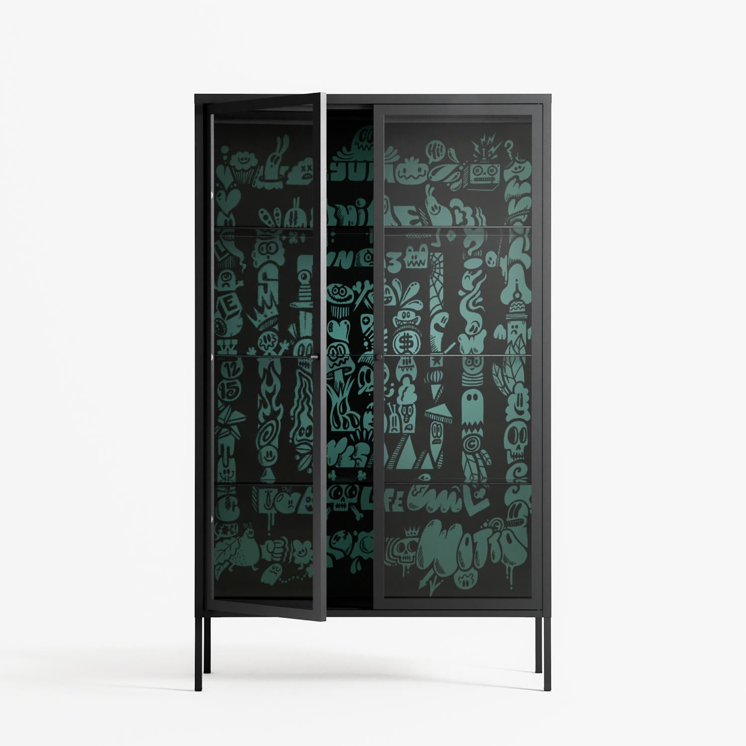 Optical Delusion - Cabinet - Craig Watkins - Antracite - Clear glass