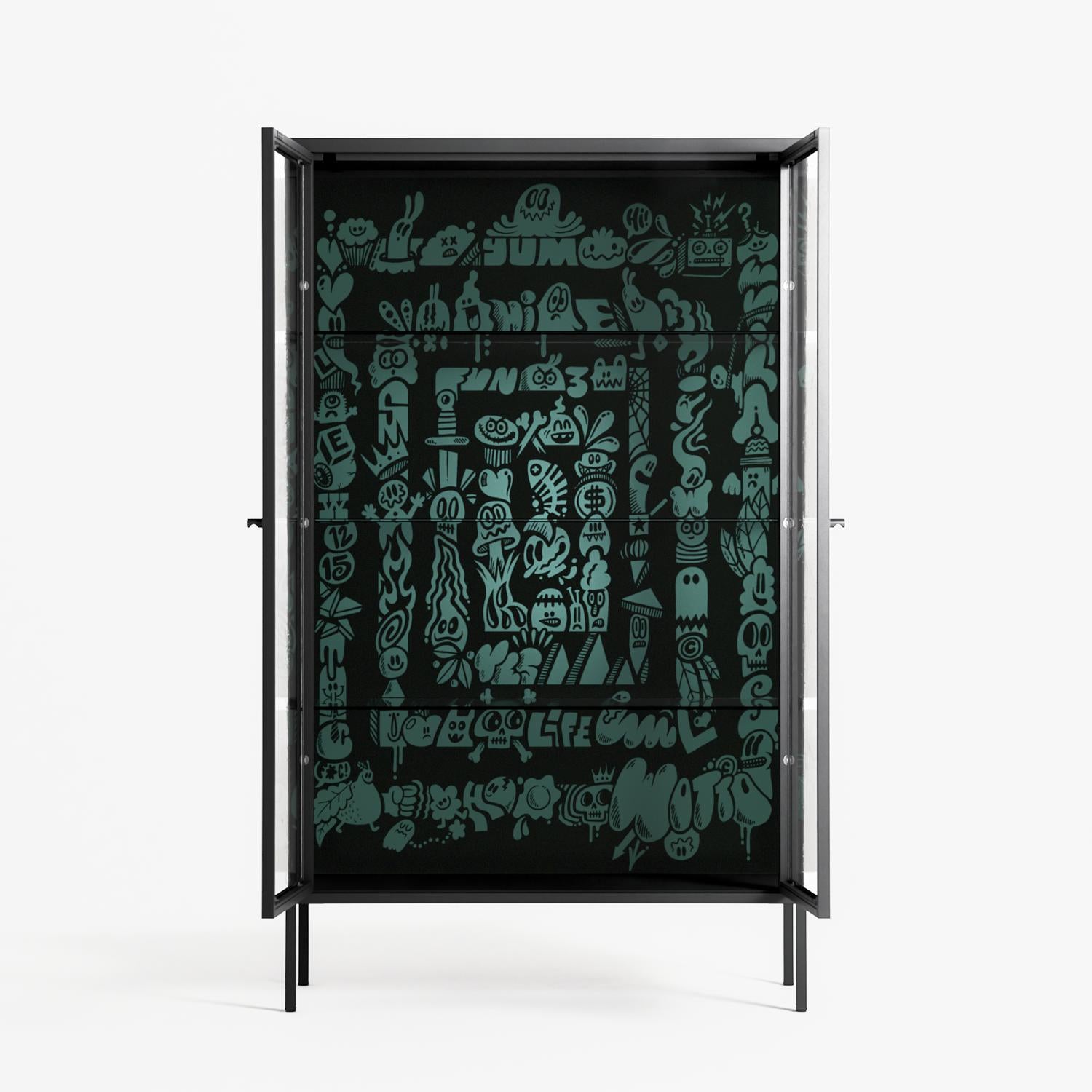 Optical Delusion - Cabinet - Craig Watkins - Antracite - Clear glass