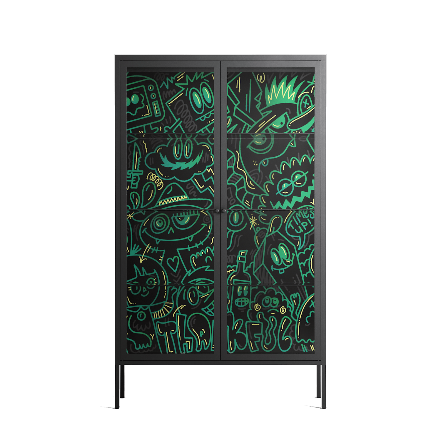 Thankful - Cabinet - Craig Watkins - Antracite - Clear glass