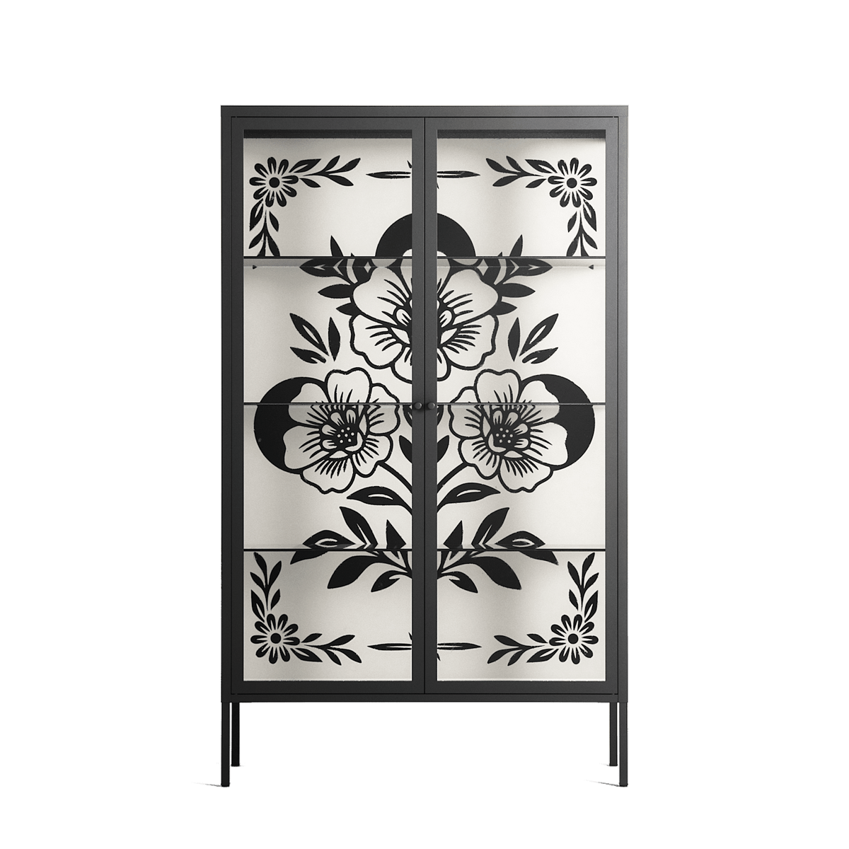 Barbed Bloom - Cabinet - Daphna Sebbane - Antracite - Clear glass