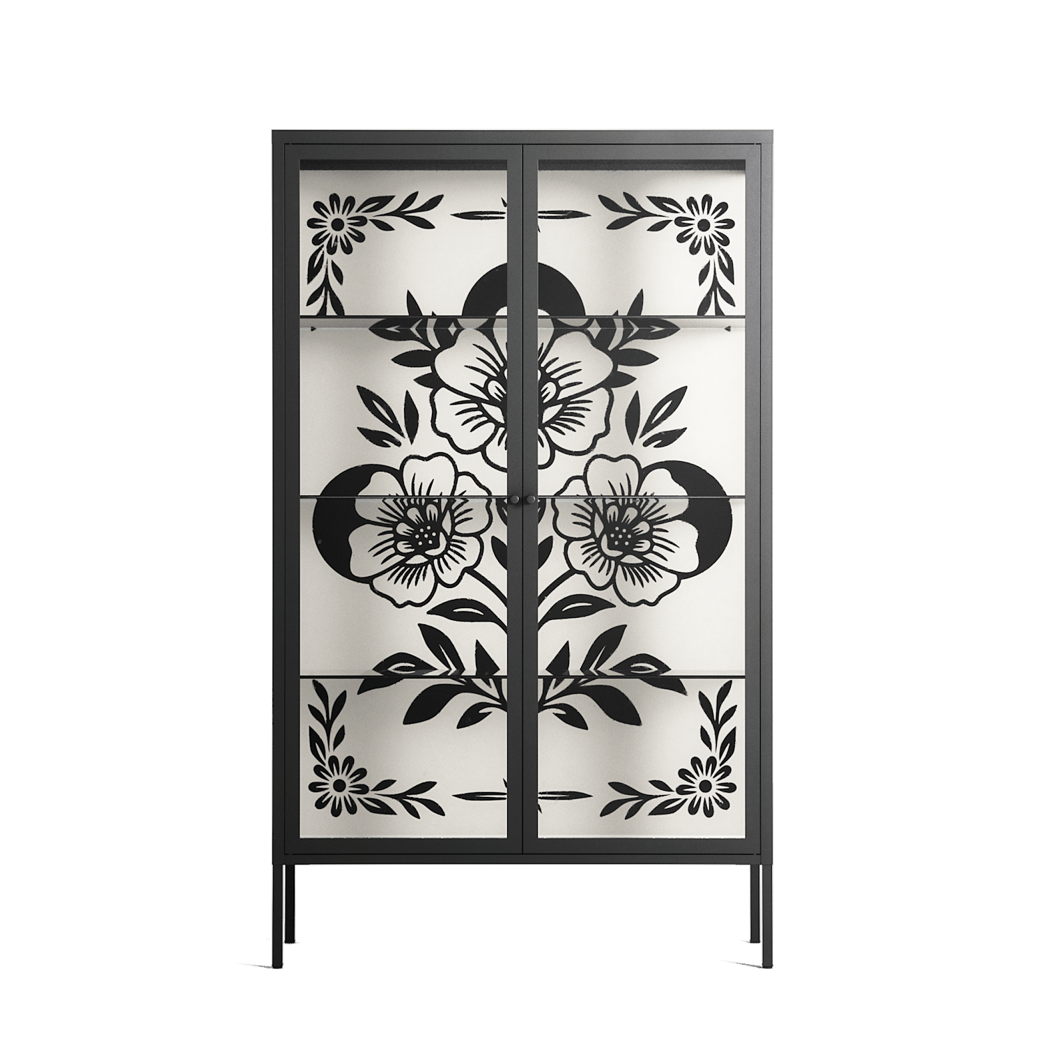 Barbed Bloom - Cabinet - Daphna Sebbane - Antracite - Clear glass